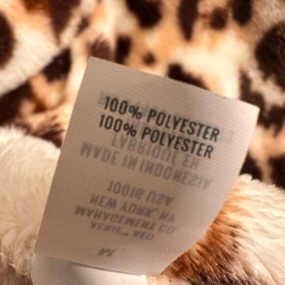 Aerie Fuzzy Sherpa Leopard Animal Print Robe Size M - Picture 9 of 11